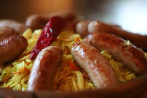COLOGNE - German sausages and egg noodles (Pixabay image, no royalty req'd)